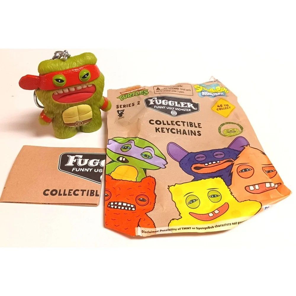 Fuggler Vinyl Keychain Series 2 TMNT Donatello Raphael Ninja Turtles Lot of 2